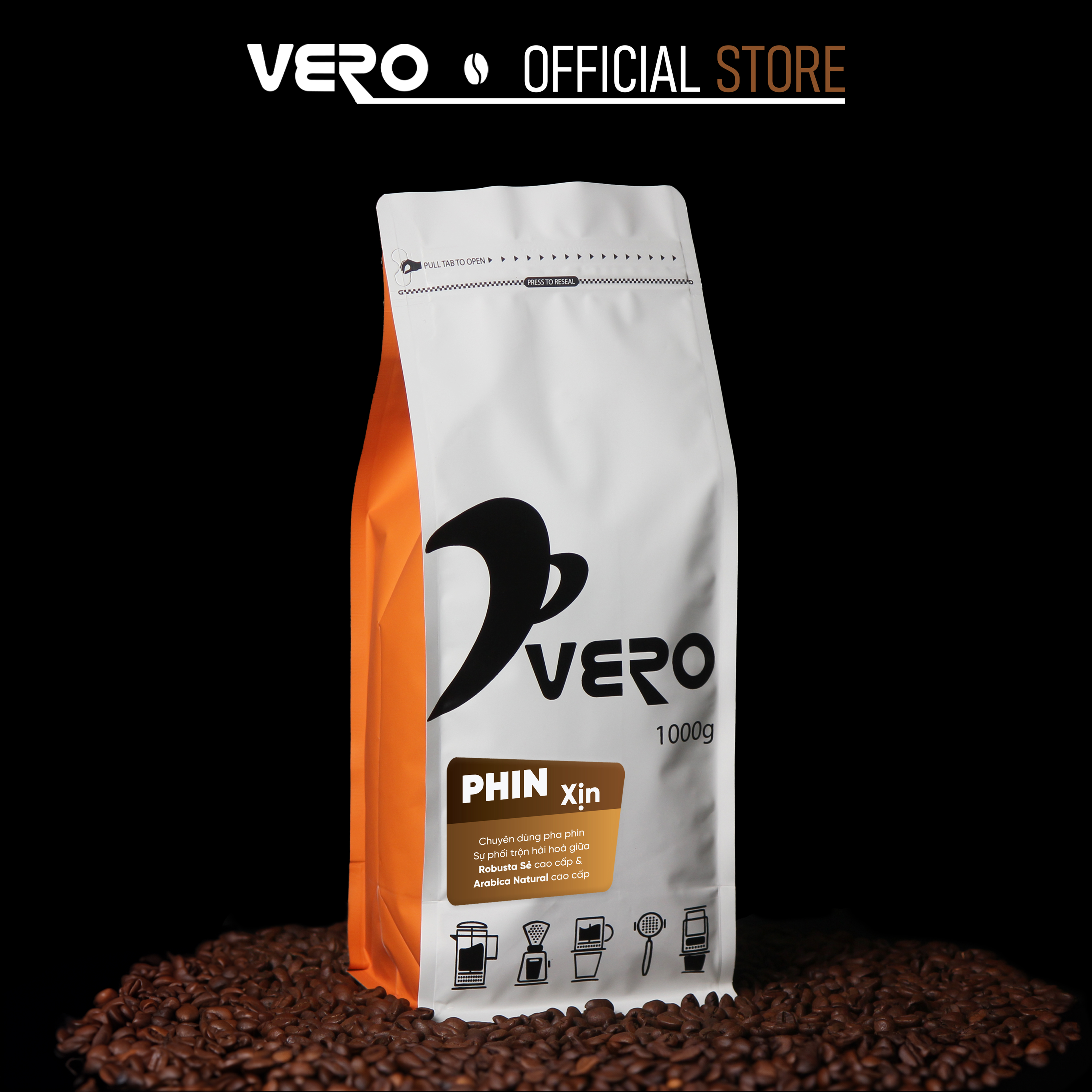Cà Phê Vero Phin "Xịn" 100% Robusta Sẻ - Bảo Tồn Truyền Thống Việt